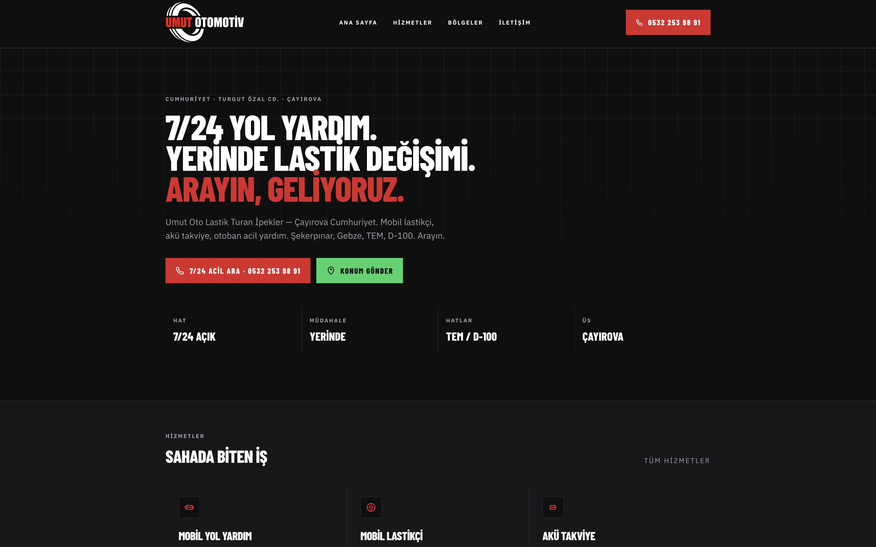 Umut Oto Lastik projesi